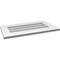 Ekena Millwork Vertical Surface Mount PVC Gable Vent: Non-Functional, w/ 3-1/2"W x 1"P Standard Frame, 28"W x 16"H GVPVE28X1601SN - alternate 3